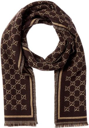Gucci Gg Jacquard Wool Scarf