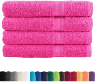 vidaXL Toallas Premium Solund 4 Unidades Rosa 100x200 Cm 600 Gsm Vidaxl