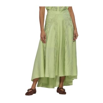 Copenhagen Muse Kleedjes, Dames, Groen, S, Polyester, Cmcole Rok