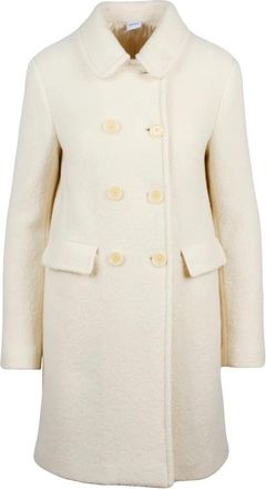 Aspesi Cappotto Doppiopetto - Dames - Mantel - Wit - L - Wol - Jassen