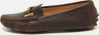 Tod's Tods Brown Leather Gommino Slip On Loafers