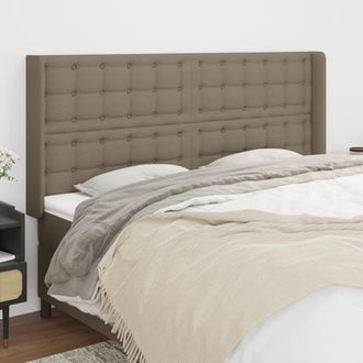 vidaXL Cabecero Con Orejas De Tela Gris Taupe 183x16x118/128 Cm Vidaxl