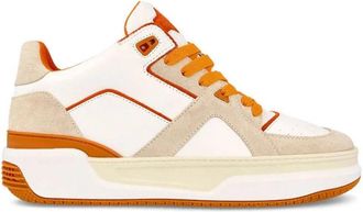 Just Don Luxe JD3 Sneakers Wit Beige Oranje - Heren - Sneakers - Veelkleurig - 41 EU - Leer - Schoenen
