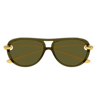 Bottega Veneta Sunglasses Bv1418 S 003 Gold/Green Women