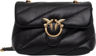 Pinko Pinko, Dames, Tassen, Zwart, Maat: ONE Size Leer
