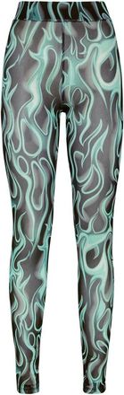 Philipp Plein Tulle Leggings Flame - Dames - Leggings - Veelkleurig - XL - Polyester - Broeken