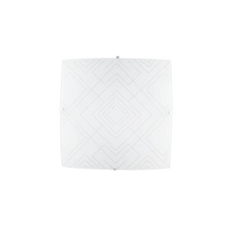 Luce-Ambiente-Design Vector Ceiling Light in White Glass With Gray Decoration (2xe27)