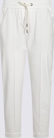 Brunello Cucinelli White Cotton Pants