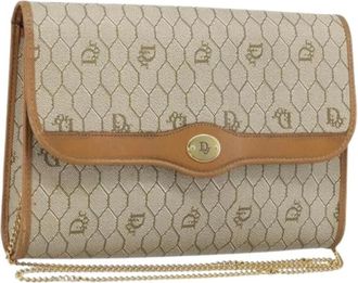 Dior Pre-owned Clutches, female, Beige, Size: ONE SIZE Pre-owned Vintage Shoulder Bag