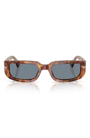 Persol 55mm Pillow Sunglasses in Brown Tortoise /Light Blue at Nordstrom