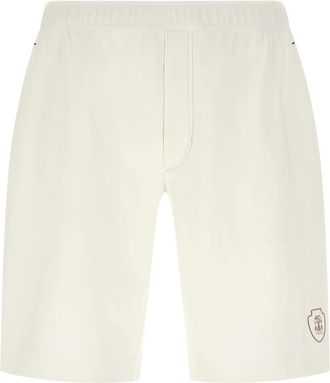 Brunello Cucinelli Interlock Bermuda Shorts - Heren - Korte Broeken - Wit - S - Katoen - Korte Broeken