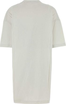 Balenciaga Womens Fitted Dress White Cotton