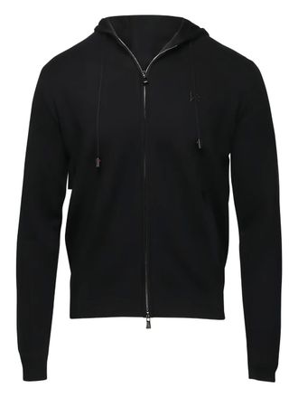 Isaia Felpa con cappuccio e zip - Nero
