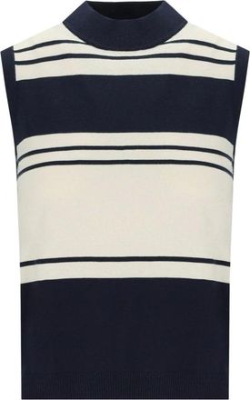 Max Mara Truien & Vesten, Dames, Blauw, M, Polyester, Nazione Top