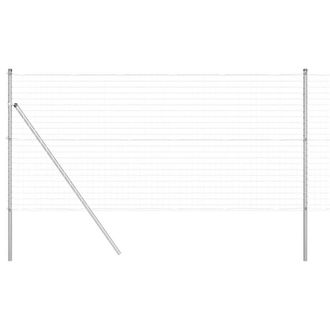 Berkfield Home Euro Fence with 7 Posts 1.2x10 m Galvanised Steel in Silver