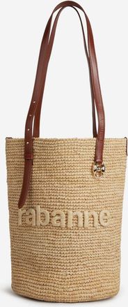 Paco Rabanne Raffia Tote Bag
