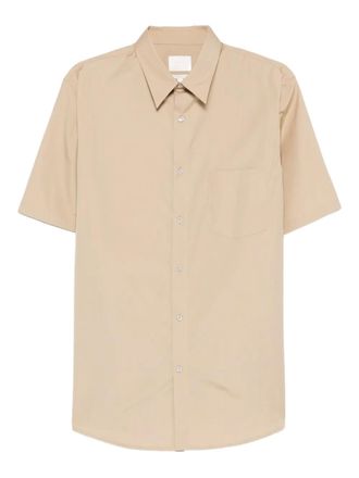 A.P.C. Overhemd met korte mouwen en zak - Beige