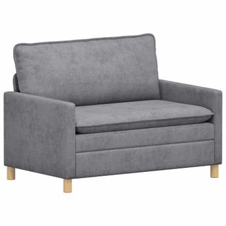 vidaXL Sof&aacute; Gris Claro 126 X 81 X 87,5 Cm Poli&eacute;ster Vidaxl