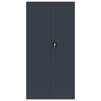Berkfield Home Durable File Cabinet Anthracite 90x40x180 cm Steel in Charcoal | Size: 90 x 40 x 180 cm
