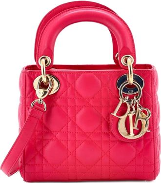 Dior Lady Dior Bag Cannage Quilt Lambskin Mini satchel - Rosa