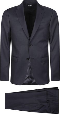 Ermenegildo Zegna Lux Tailoring Single-Breasted Blue Wool Suit