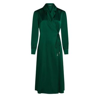 Karl Lagerfeld Abito a portafoglio in raso - - Dresses - Donna - Verde - XS