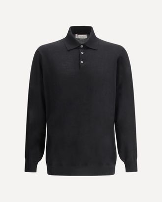 Brunello Cucinelli Virgin wool polo Sweater Male 54