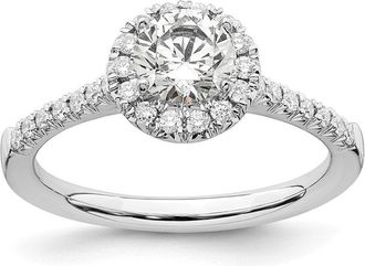 Diamond2Deal 14k White Gold Lab Grown Diamond Wedding Band Ring 1/4Ct Clarity- VS Color- D-E