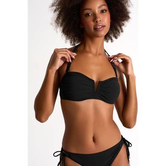 Shan Classic Bandeau Bikini Top in Black at Nordstrom, Size 4
