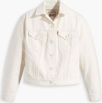 Levi's Womens Levis Wellthread Trucker Jacket in Cream Cotton - Size X-Large