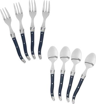 French Home Laguiole 8-Piece Dessert Forks & Spoons Set in Navy at Nordstrom Rack