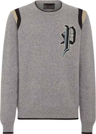 Philipp Plein Heren, Truien, Grijs, Maat: 2XL Katoen