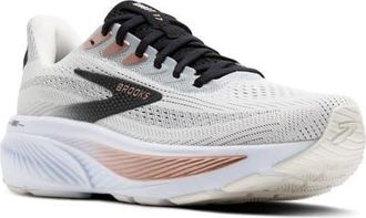 Brooks Ghost 17 Running Shoe in White/Black/Rose Gold at Nordstrom, Size 10.5