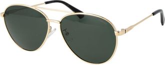 Polaroid Gouden Metalen Zonnebril
