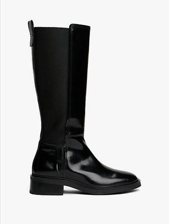 Tommy Hilfiger Leather Square Toe Knee-High Boots