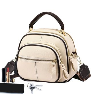 Generic Simple Leather Handbag:Shoulder Bag for Women,Fashion Leather Handbag | Large Capacity Tramp Bag with Adjustable Strap, Stylish Travel Travel Work, PU