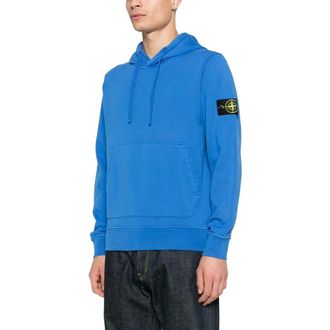 Stone Island Hoodies & sweatvesten, Heren, Blauw, M, Katoen, Hooded Sweatshirt