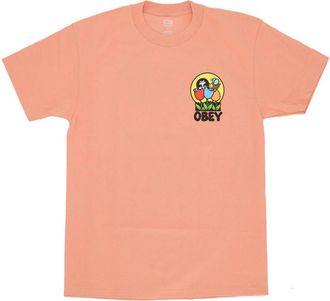 Obey Klassieke Citrus Heren T-shirt - Heren - T-shirts - Roze - S - Katoen - Tops