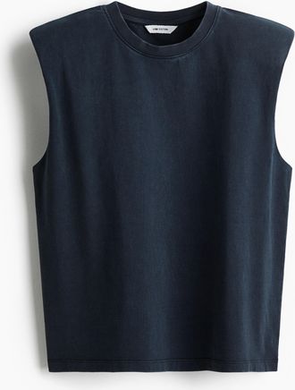 H&M Tanktop mit Schulterpolstern - Schwarz