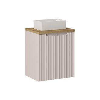 Petits Meubles Mueble lavabo individual 50cm paneles de melamina y mdf cachemira