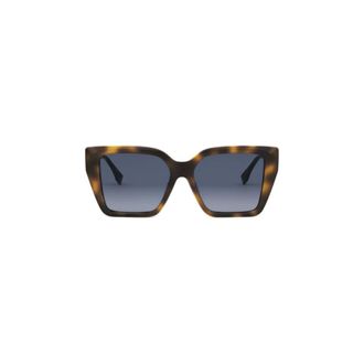 Fendi Sunglasses, female, Multicolor, 54 MM, FF Diamonds Havana Square