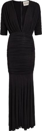 Tove Yana Ruched Stretch-jersey Maxi Dress - Black - 40 (UK12 / M)