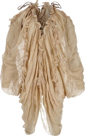 Zimmermann Illuminate Draped Blouse in Beige Viscose
