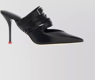 Alexander McQueen leather strap mules
