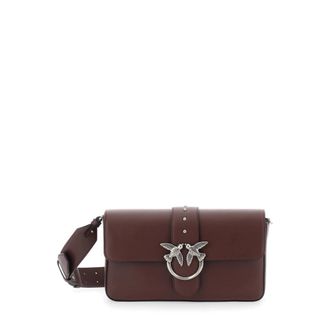 Pinko Love Birds Crossbodytas - Dames - Schoudertassen - Rood - ONE Size - Leer - Tassen