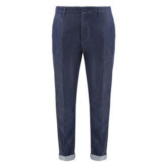 Dondup Cotton Roll-Up Ankle Cuff Trousers