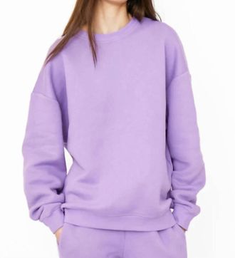 Kule Womens The Oversized Sponge Sweatshirt In Lilac