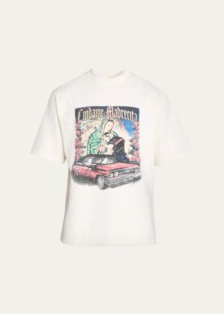 Willy Chavarria Mens Classic Car Graphic T-Shirt