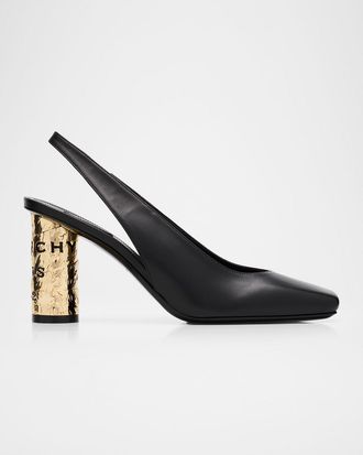 Givenchy Tape 65 Leather Slingback Pumps