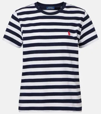 Polo Ralph Lauren Logo striped cotton jersey T-shirt